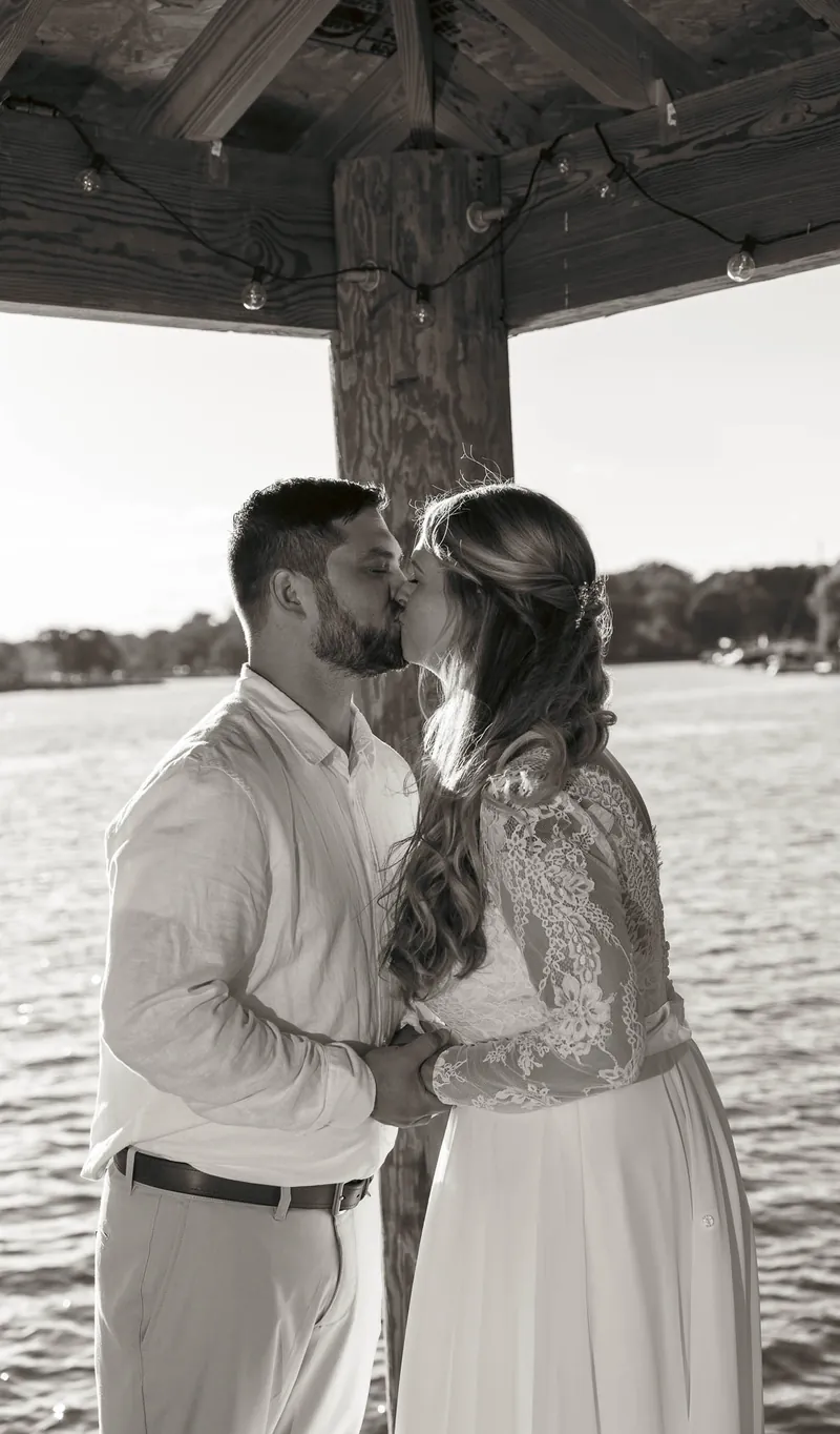 The first kiss beneath the gazebo — Annapolis