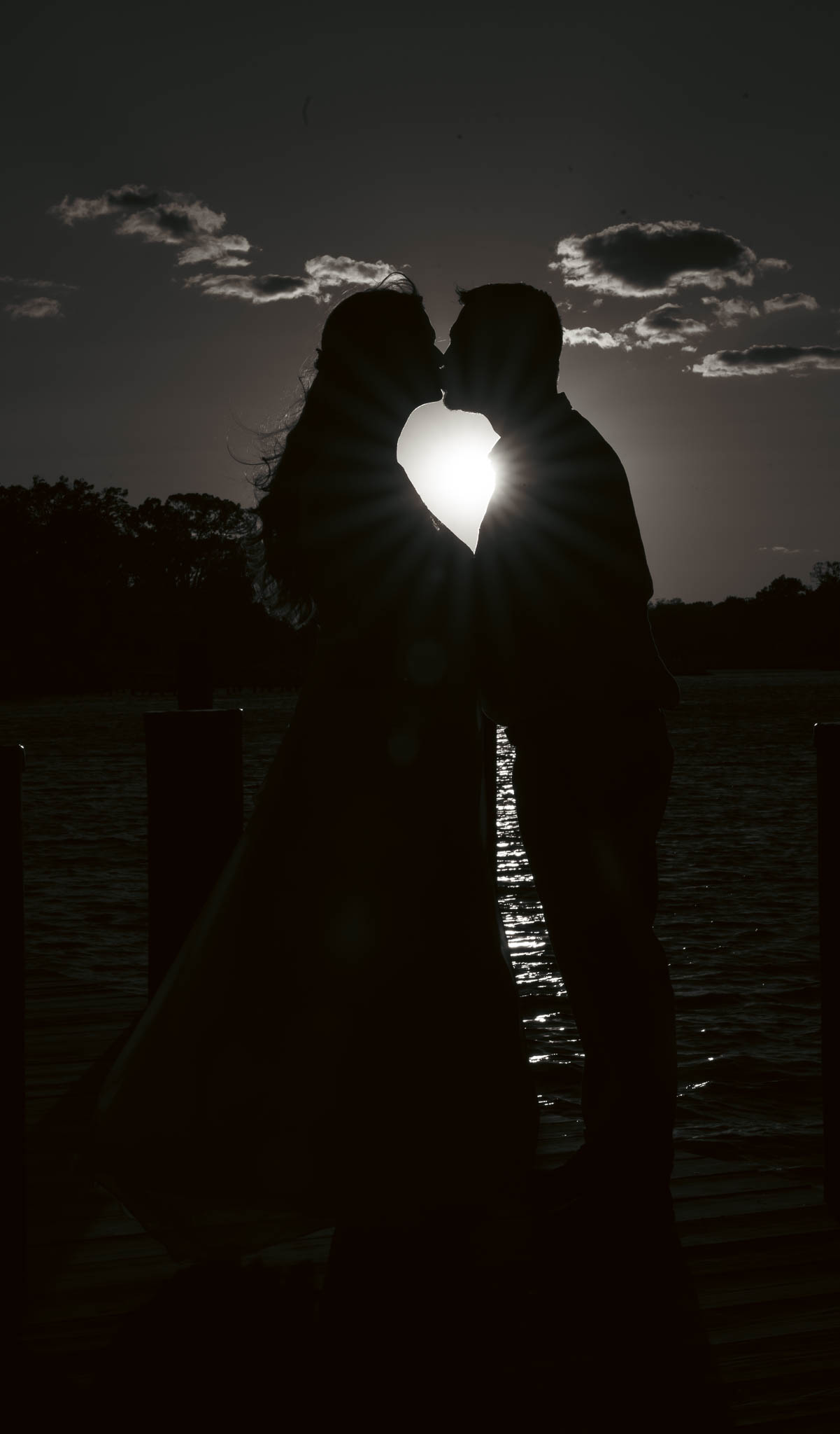 The last of the light over the creek — backyard wedding in Annapolis, Maryland