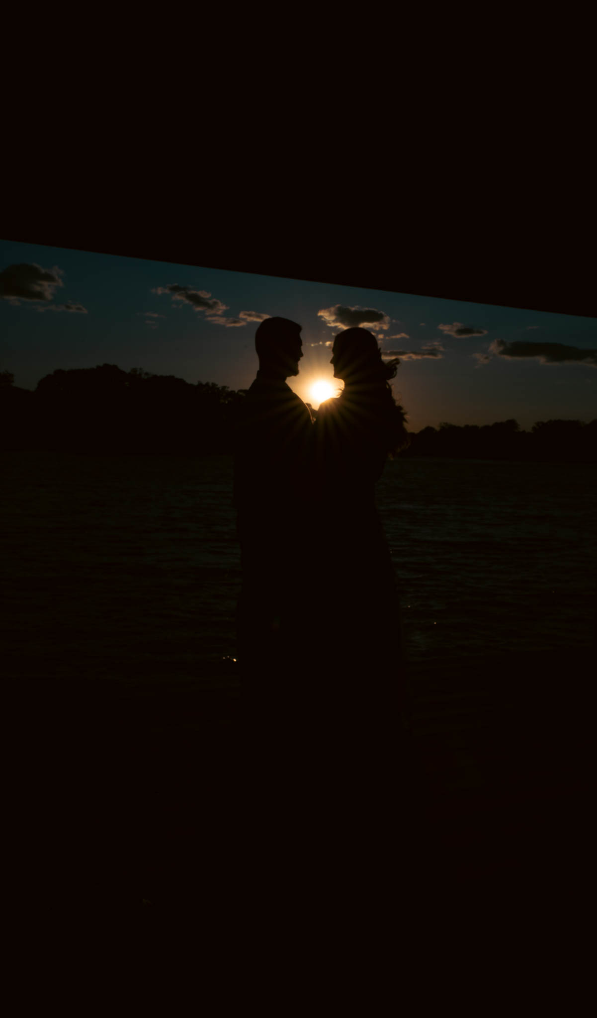 The last of the light over the creek — backyard wedding in Annapolis, Maryland
