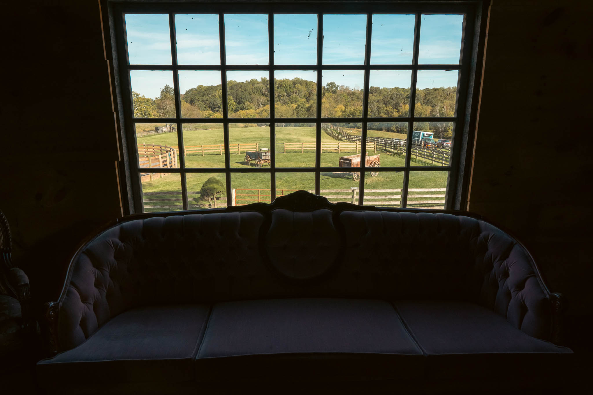 Quiet corner of the property before guests arrive — Sylvanside Farm wedding in Purcellville, Virginia