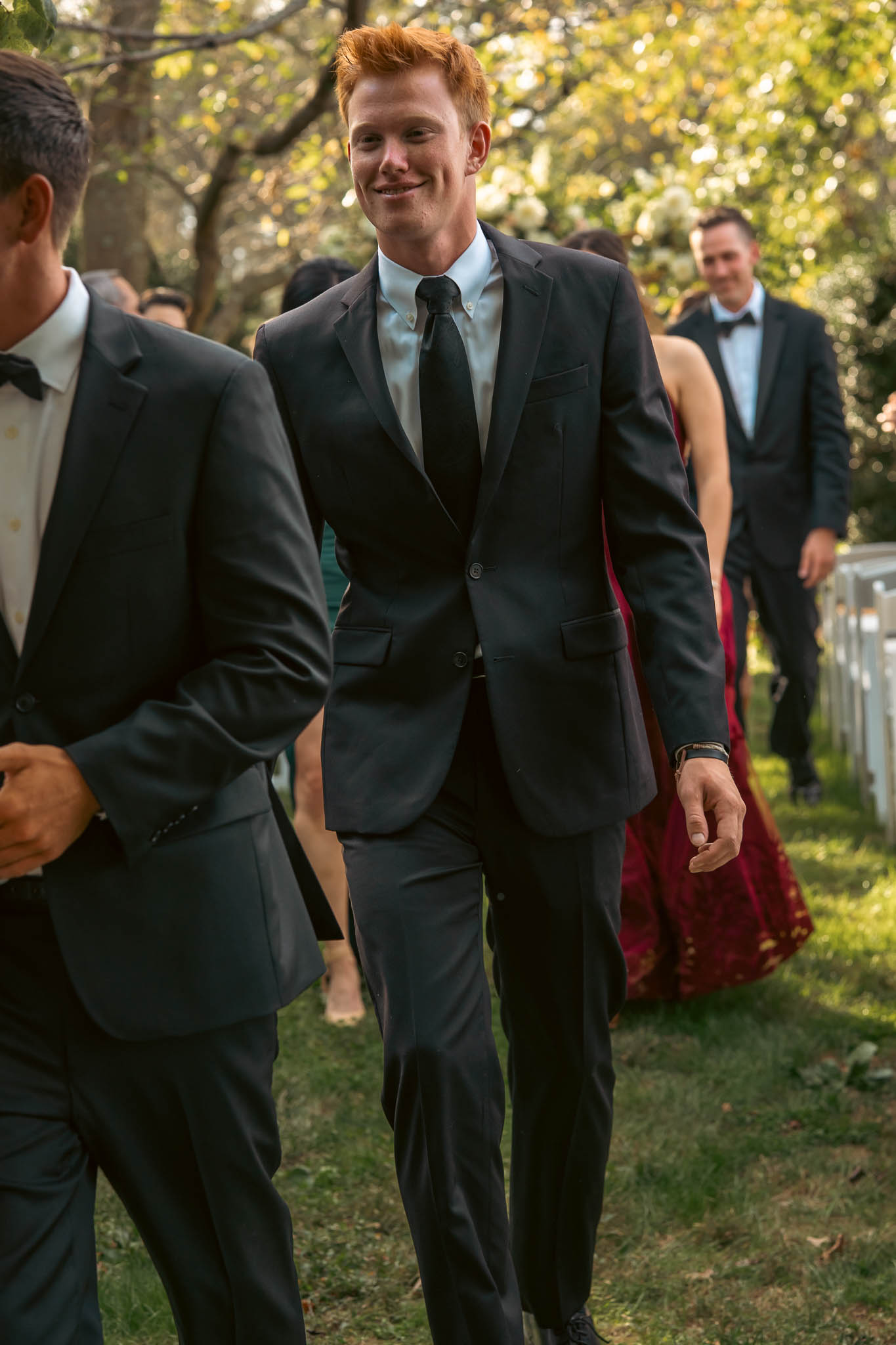 Family and guests after the ceremony — Sylvanside Farm wedding in Purcellville, Virginia