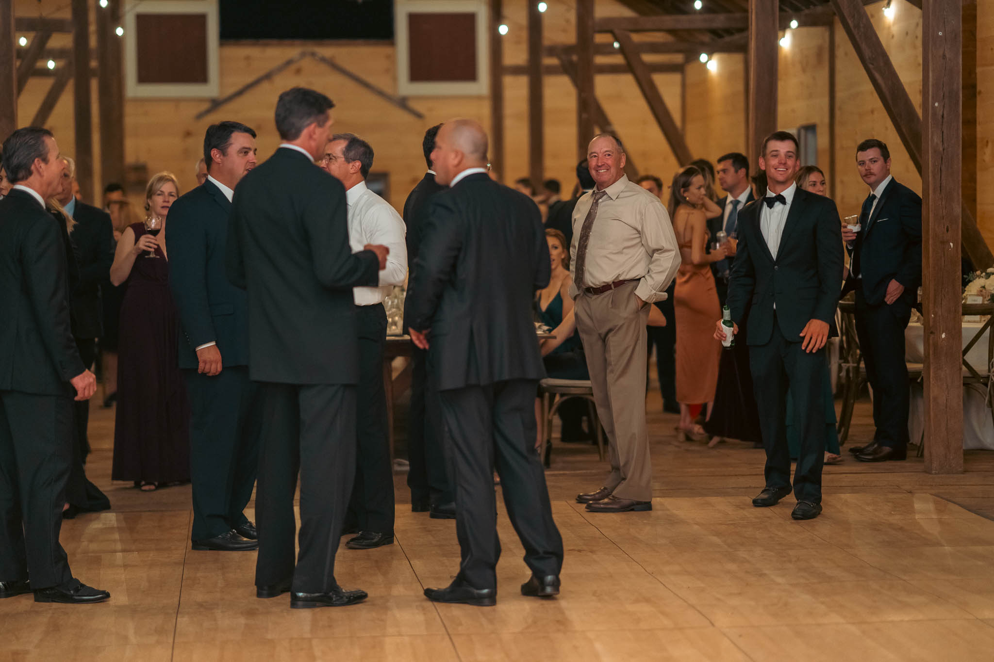 Parent dance on the barn dance floor — Sylvanside Farm wedding in Purcellville, Virginia